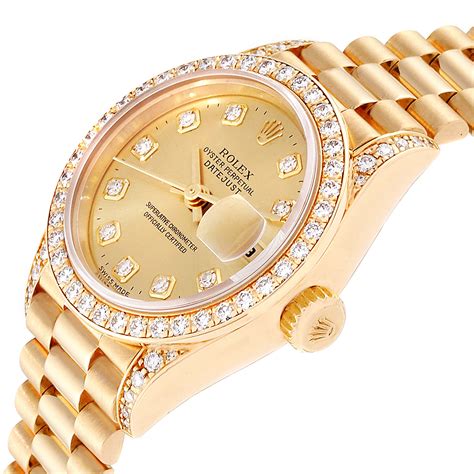 ladies presidential rolex|Rolex datejust 26mm diamond bezel.